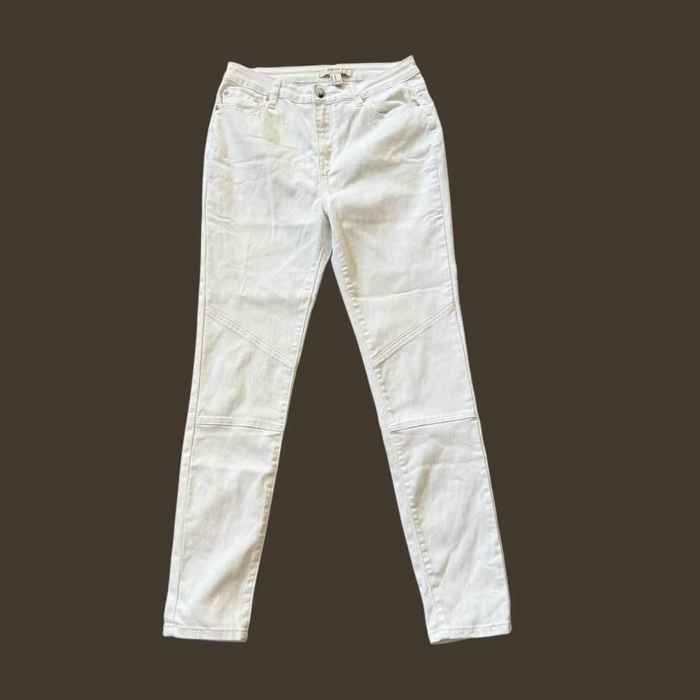 Forever 21 Contemporary White Skinny 5 Pocket Jeans Size 27